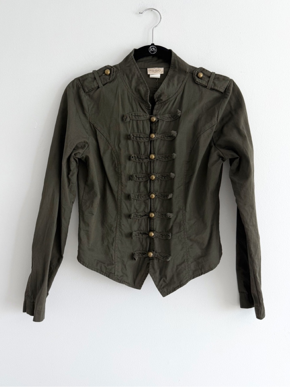 Y2K Olive Green Military Style Jacket